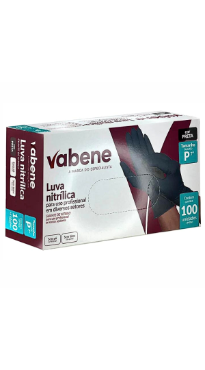 VABENE LUVA NITRILICA TAMANHO P 7 COM 100 UNIDADES