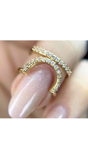 ANEL STRASS PARA FOTO DOURADO