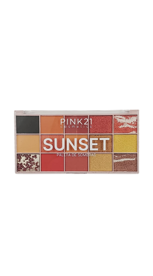 PINK 21 PALETA DE SOMBRAS SUNSET 18G COR 02