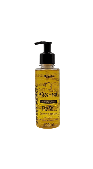 RHENUKS SABONETE LIQUIDO PESSEGO DOCE 200ML