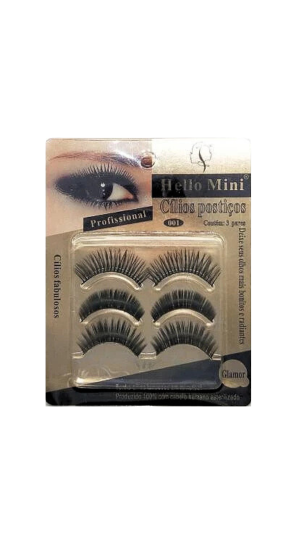HELLO MINI CILIOS POSTIÇO C/3  CL014-1 001