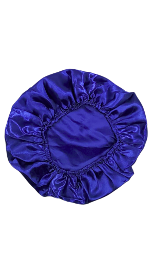 TOUCA DE CETIM AZUL ESCURO