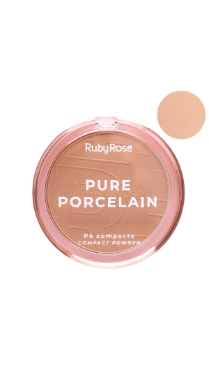 RUBY ROSE PURE PORCELAIN PÓ COMPACTO COR P40 7G