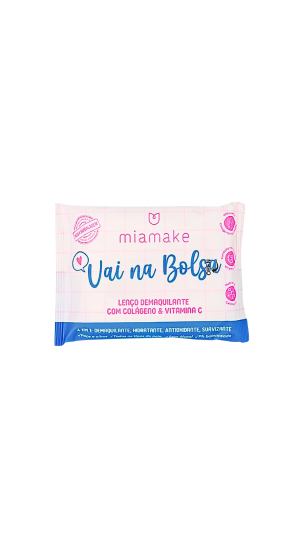 MIA MAKE LENÇO DEMAQUILANTE COM COLÁGENO E VITAMINA-C VAI NA BOLSA
