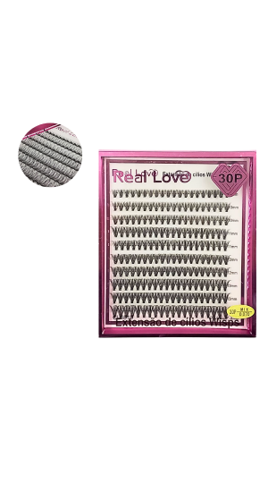 REAL LOVE CÍLIOS TUFINHO 30P 9-14 MIX 0.07D