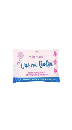MIA MAKE LENÇO DEMAQUILANTE COM COLÁGENO E VITAMINA-C VAI NA BOLSA