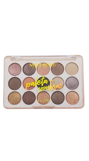 MISS RÔSE PALETA DE SOMBRA 15 CORES COR 1 15G