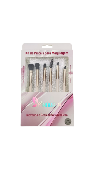 MANDALA KIT DE  PINCEIS PARA MAQUIAGEM C/6 PCS 