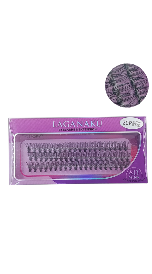 LAGANAKU TUFINHO 20P 14MM 0.10D 6D MINK 