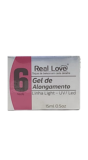 REAL LOVE GEL DE UNHA LINHA LIGHT 6  NUDE 15ML