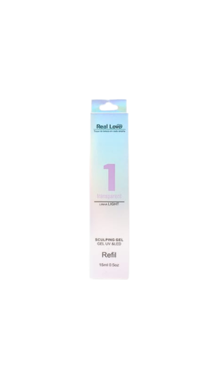 REAL LOVE GEL DE ALONGAMENTO REFIL 15ML 01 TRANPARENTE