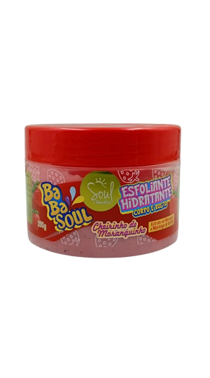 SOUL BABASOUL ESFOLIANTE HIDRATANTE CORPO E ROSTO MORANGUINHO 250G 