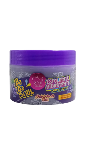 SOUL BABASOUL ESFOLIANTE HIDRATANTE CORPO E ROSTO UVA 250G 
