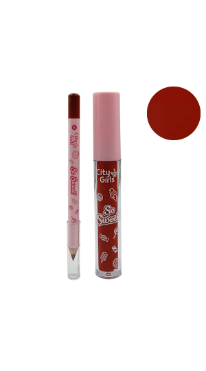 CITY GIRL SLIP COMBO LÁPIS LABIAL 1G E BATOM 4,3G COR 03