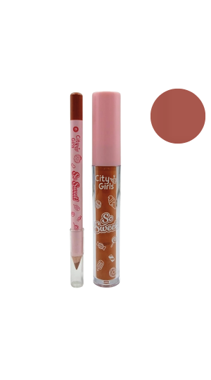 CITY GIRL SLIP COMBO LÁPIS LABIAL 1G E BATOM 4,3G COR 06