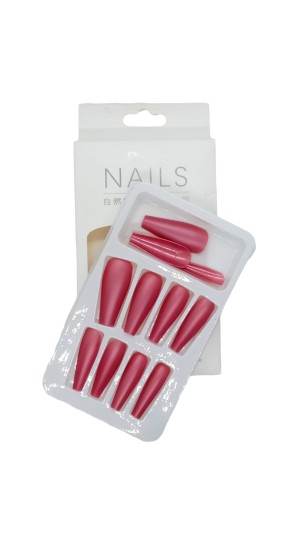 NAIL UNHA POSTIÇA C/12 ROSA