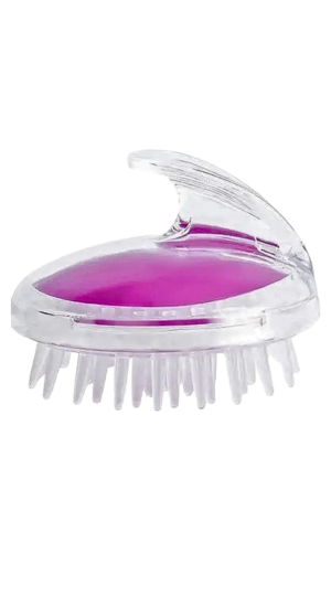 ESCOVA MASSAGEADORA PARA BANHO DE SILICONE ROXA