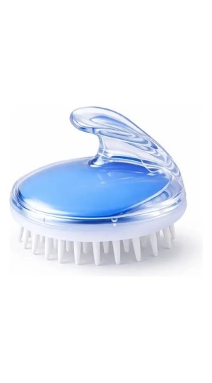 ESCOVA MASSAGEADORA PARA BANHO DE SILICONE AZUL