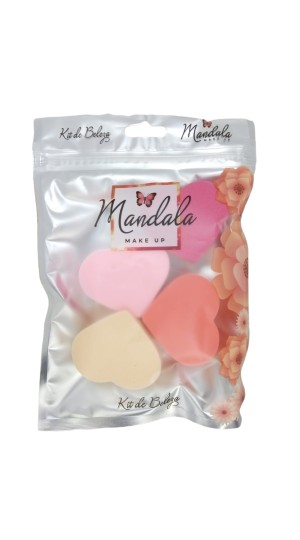 MANDALA KIT ESPONJA C/4 CORAÇÃO