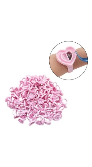 ANEL BATOQUE PARA CILIOS CORAÇÃO C/100