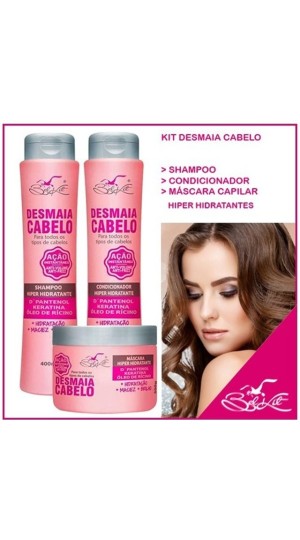 BELKIT KIT CAPILAR DESMAIA CABELO C/3 SHAMPOO/CONDICIONADOR/MASCARA