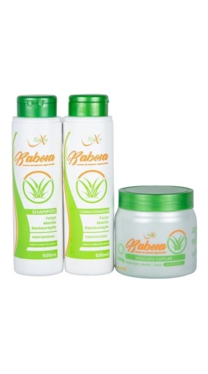 NAXOS KIT CAPILAR BABOSA C/3 UNIDADES SHAMPOO/CONDICIONADOR/MASCARA