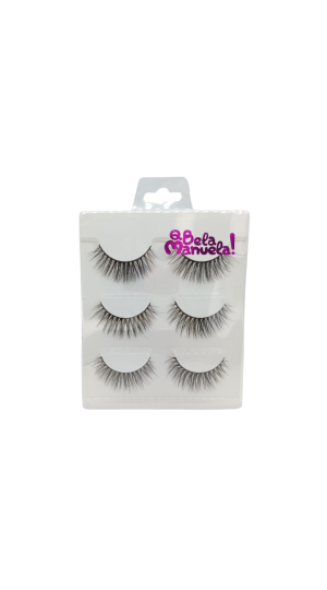 Q BELA MANUELA CILIOS POSTIÇO C/3 PARES QBM-660-4