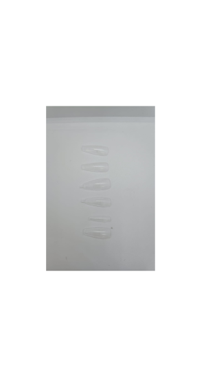 DAFU UNHA POSTIÇA TRANSPARENTE REALISTA ALONGADA C/MARCAÇÃO ABS C/100 PEÇAS DF-UP 100-MT03