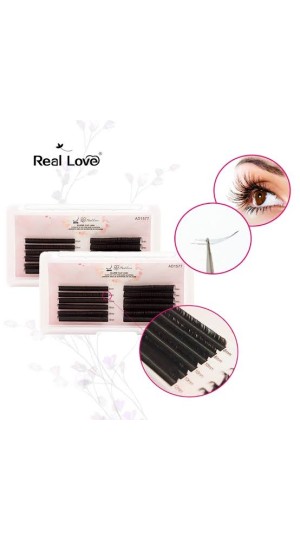 REAL LOVE CILIOS FIO A FIO ELLIPSE FLAT LASH 0.15D MIX