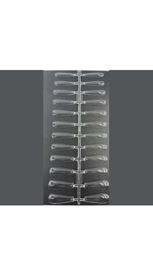 DAFU UNHA POSTIÇA REALISTA BAILARINA TRANSPARENTE LEVE FINA NATURAL C/240 PEÇAS