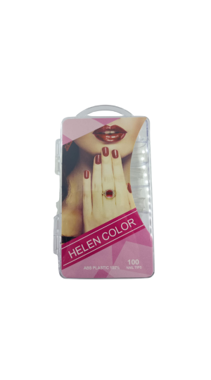 HELEN COLOR UNHA TIPS BAILARINA CURVATURA C/100 TRANSPARENTE