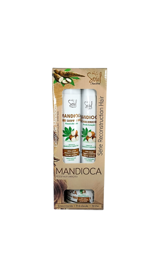 SOUL MANDIOCA KIT CAPILAR COM 4 UNIDADES
